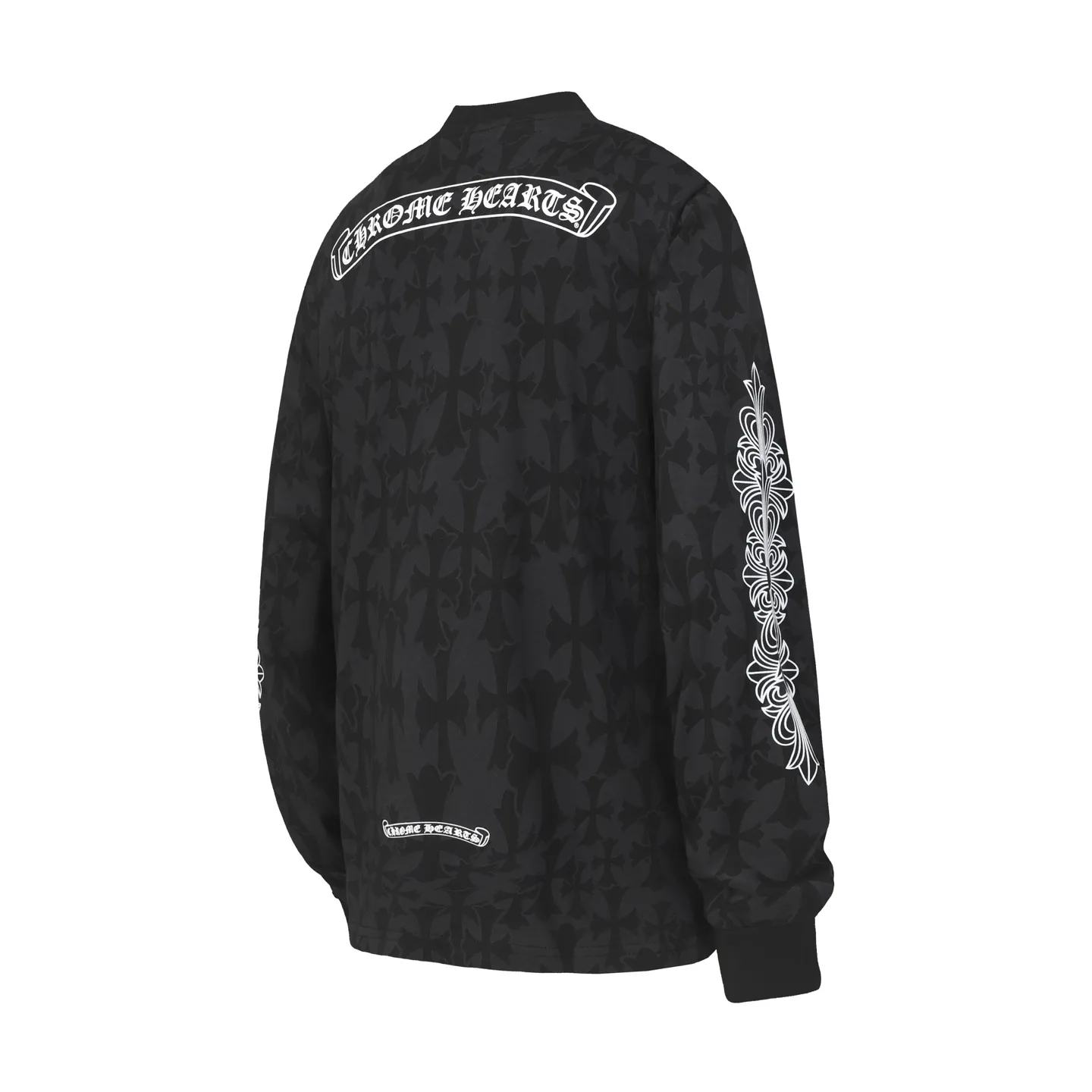 P170 Cross-border quantity model. If you pursue quality, please do not place an order. -Chrome Hearts/Chrome Hearts Dark Pattern Cross✝️Sanskrit printed popular long-sleeved T-shirt -High weight, high density and high quality. The wool is soft, delicate and skin-friendly. It feels soft and silky. It has excellent warmth and skin-friendly properties.